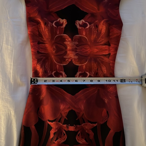 Ted Baker midi sheath dress, Size 0, Bold red floral print - Picture 11 of 11